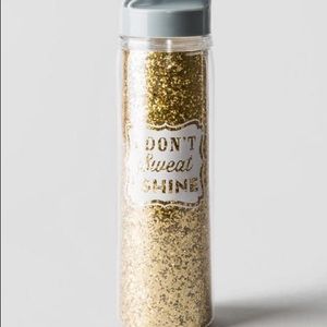 “I don’t sweat I shine” tall water bottle